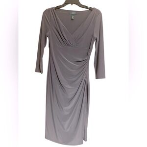 Ralph Lauren Elise Dress Gray Sz 4